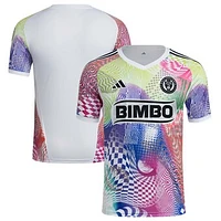 Men's adidas White Philadelphia Union 2025 Pride Pre-Match Top