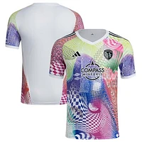 Men's adidas White Sporting Kansas City 2025 Pride Pre-Match Top