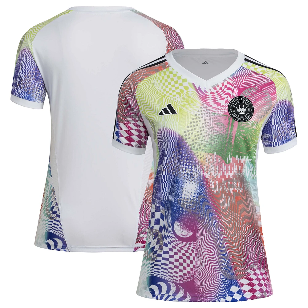Women's adidas White Charlotte FC 2025 Pride Pre-Match Top