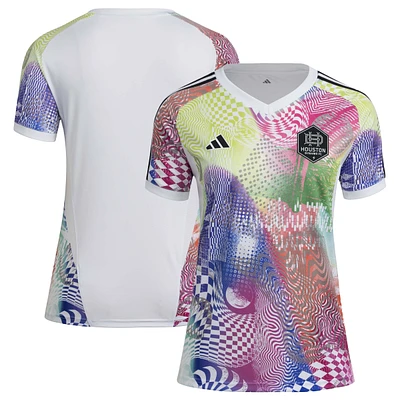 Women's adidas White Houston Dynamo FC 2025 Pride Pre-Match Top