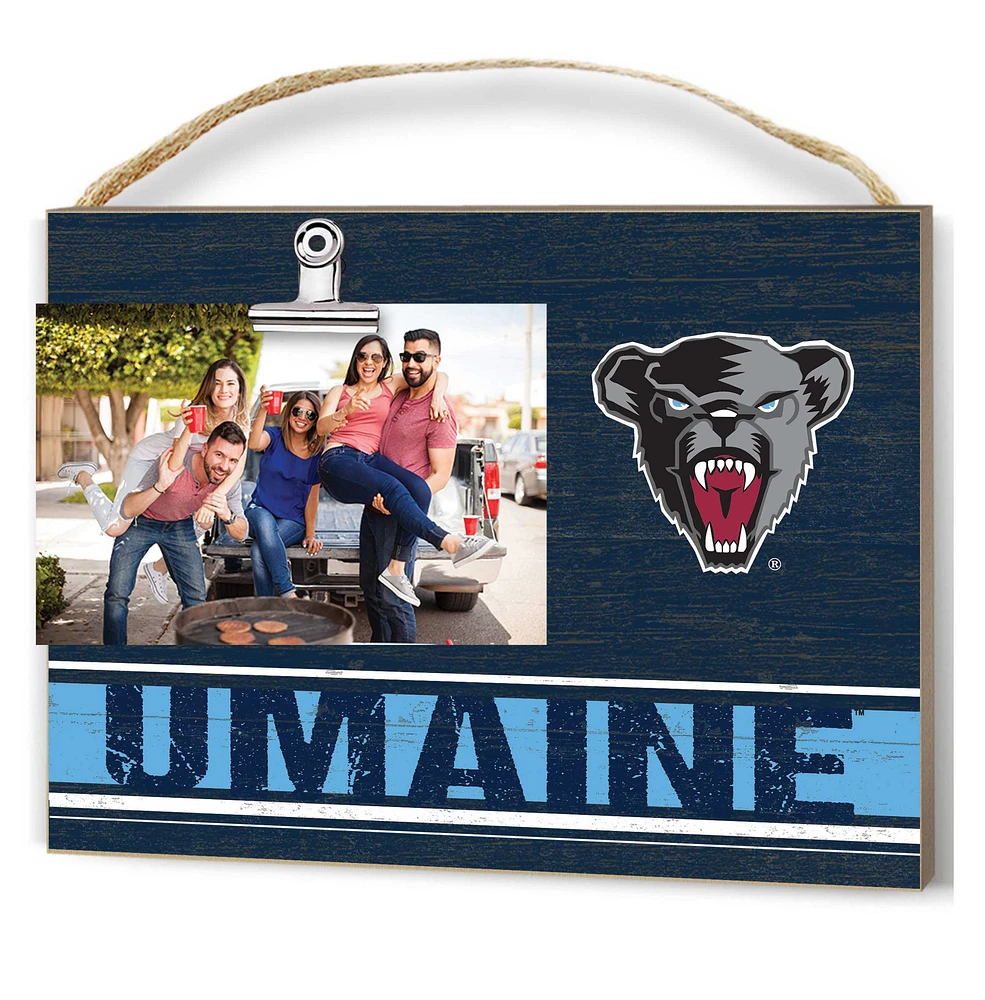 Maine Black Bears Clip It Wooden Photo Frame