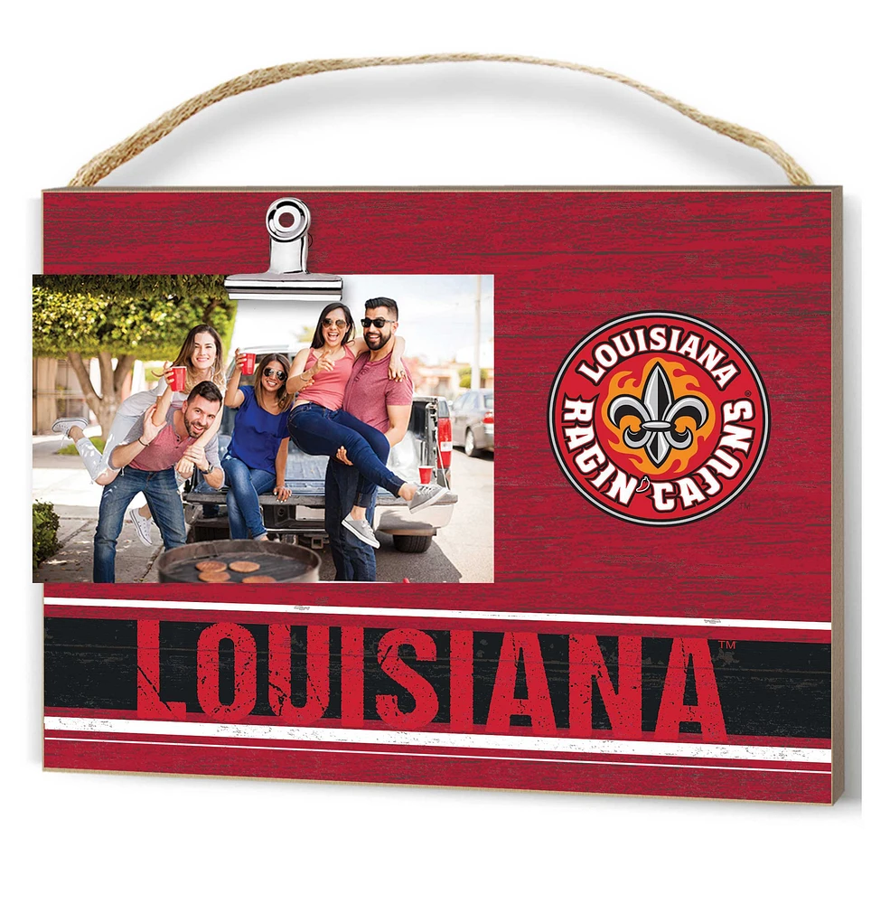 Louisiana Ragin' Cajuns Clip It Wooden Photo Frame