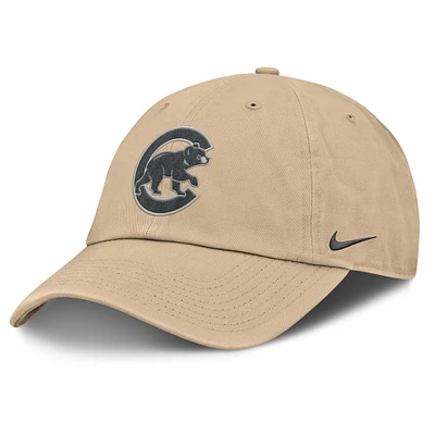 Men's Nike Khaki Chicago Cubs Club Adjustable Hat