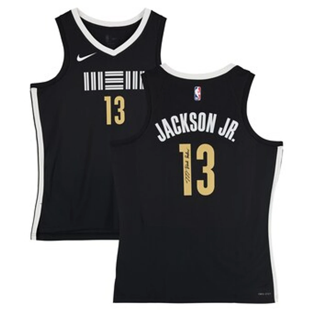 Jaren Jackson Jr. Memphis Grizzlies Autographed Nike Black City Swingman Jersey with "The Block Panther" Inscription