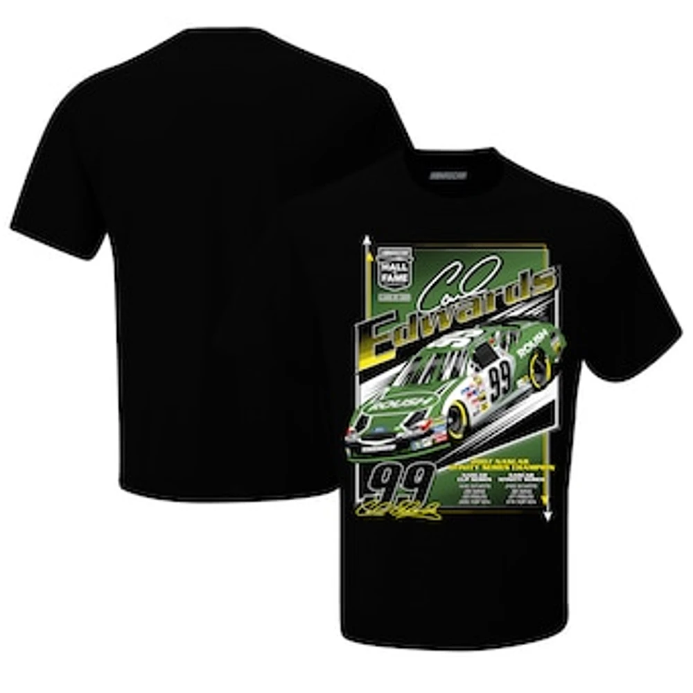 Men's Checkered Flag Sports Black Carl Edwards NASCAR 2025 Hall of Fame Inductee T-Shirt