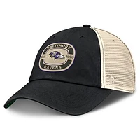 Men's Top of the World Black Baltimore Ravens Team Patch Adjustable Hat