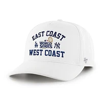 Men's '47  White New York Yankees vs. Los Angeles Dodgers 2024 World Series Matchup East Coast vs. West Coast Hitch Adjustable Hat