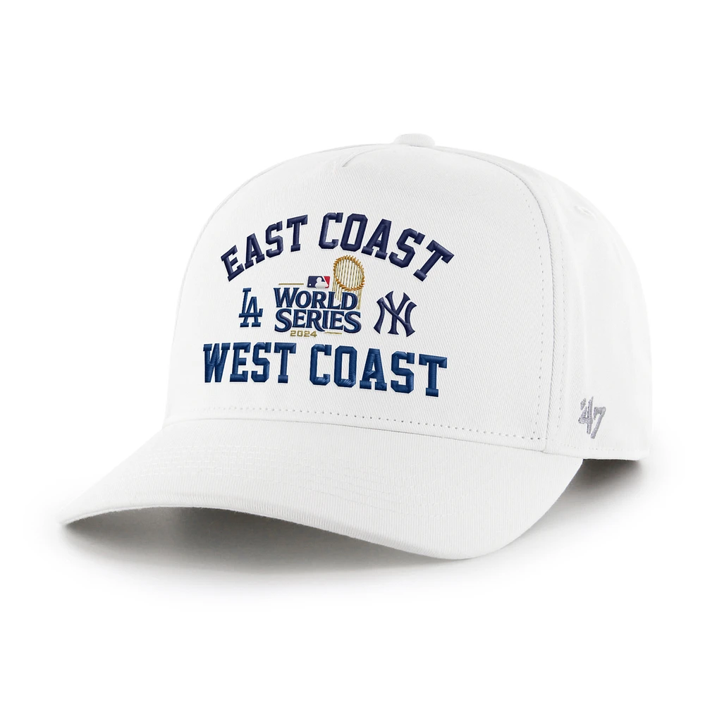 Men's '47  White New York Yankees vs. Los Angeles Dodgers 2024 World Series Matchup East Coast vs. West Coast Hitch Adjustable Hat