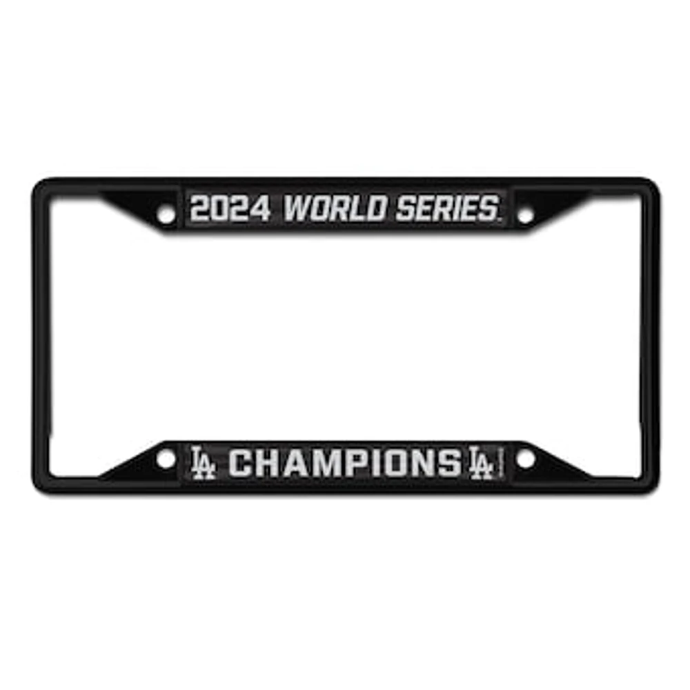 WinCraft Los Angeles Dodgers 2024 World Series Champions Black Metal Laser-Cut License Plate Frame