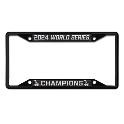 WinCraft Los Angeles Dodgers 2024 World Series Champions Black Metal Laser-Cut License Plate Frame