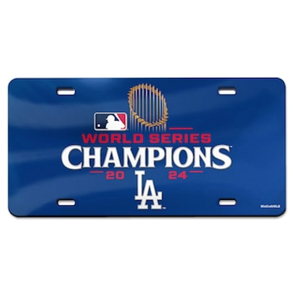 WinCraft Los Angeles Dodgers 2024 World Series Champions Laser-Cut Acrylic License Plate