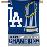 WinCraft Los Angeles Dodgers 8-Time World Series Champions 28" x 40" One-Sided Vertical Banner