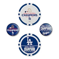 WinCraft Los Angeles Dodgers 2024 World Series Champions Four-Piece Ball Marker Set