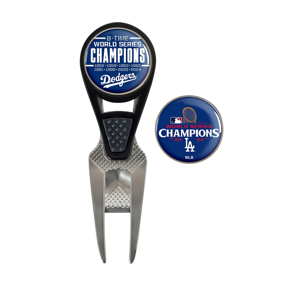 WinCraft Los Angeles Dodgers 2024 World Series Champions CVX Divot Repair Tool and Ball Markers Set