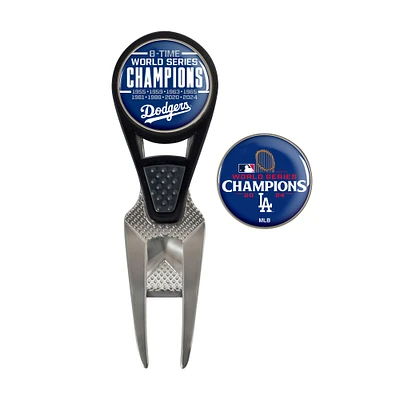 WinCraft Los Angeles Dodgers 2024 World Series Champions CVX Divot Repair Tool and Ball Markers Set