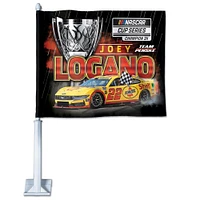 WinCraft Joey Logano Three-Time NASCAR Cup Series Champion 11.75'' x 14'' Double-Sided Car Flag