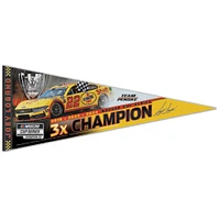 WinCraft Joey Logano Three-Time NASCAR Cup Series Champion 12" x 30" Premium Pennant