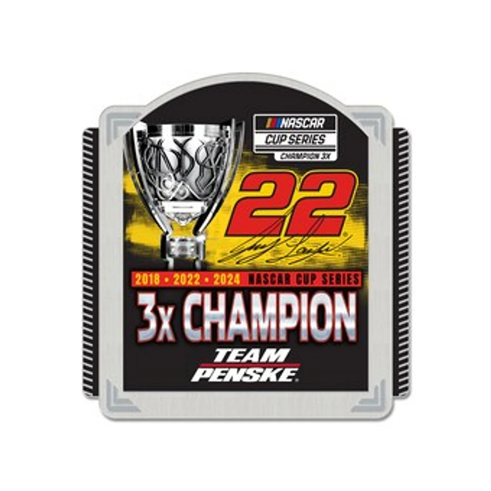 WinCraft Joey Logano Three-Time NASCAR Cup Series Champion Collector Pin