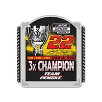 WinCraft Joey Logano Three-Time NASCAR Cup Series Champion Collector Pin