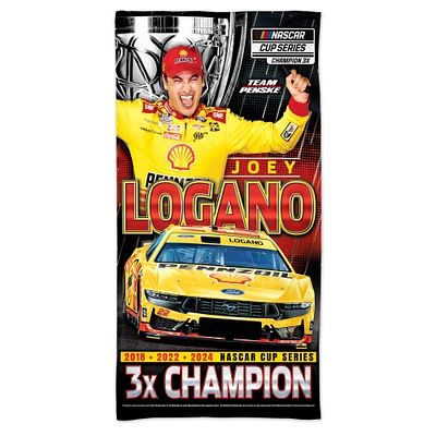 WinCraft Joey Logano Three-Time NASCAR Cup Series Champion 30" x 60" Spectra Beach Towel