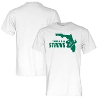 Unisex Blue 84 White South Florida Bulls Tampa Bay Strong Hurricane Relief T-Shirt