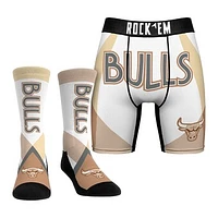 Men's Rock Em Socks Chicago Bulls 2024/25 City Edition Underwear and Crew Combo Pack
