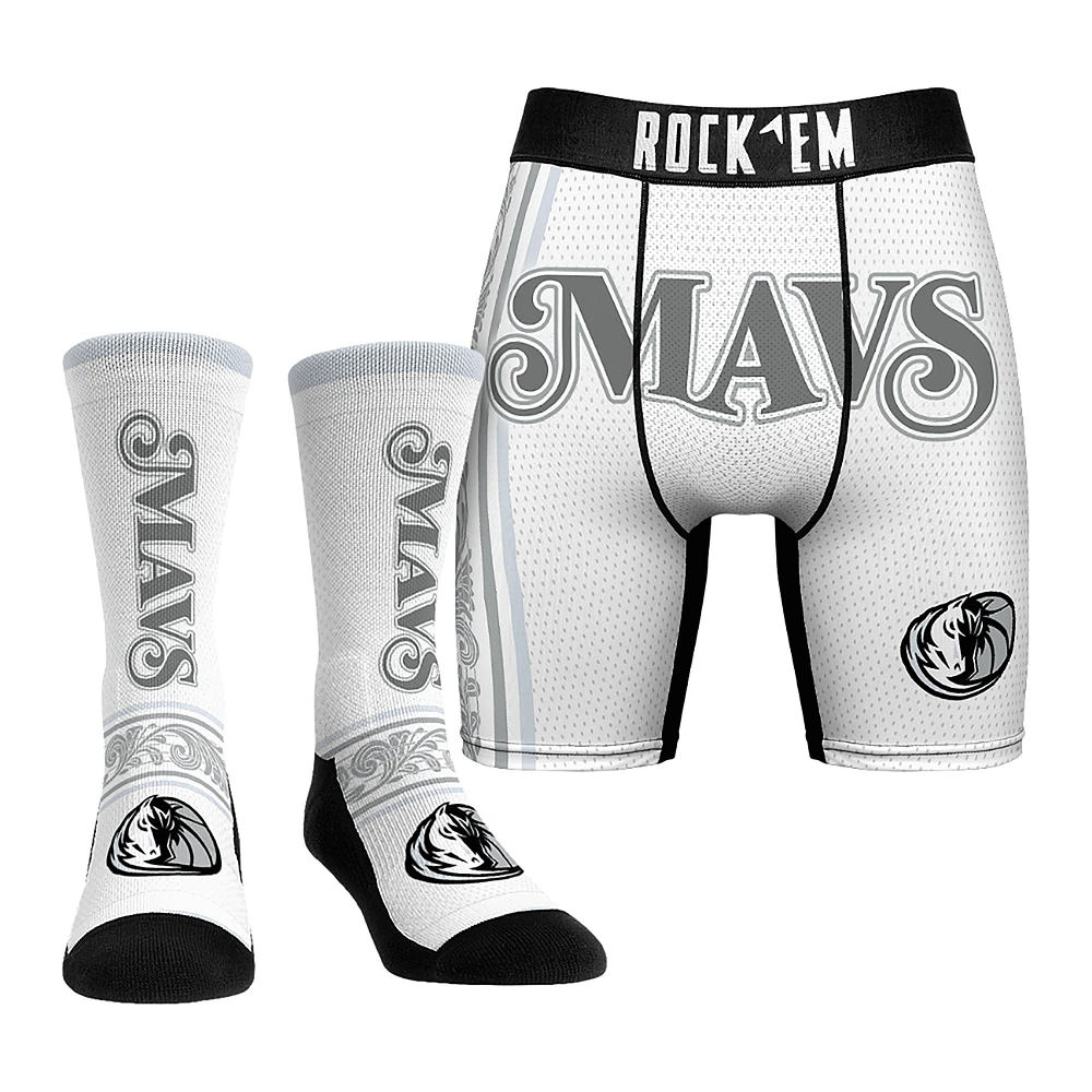 Men's Rock Em Socks Dallas Mavericks 2024/25 City Edition Underwear and Crew Combo Pack