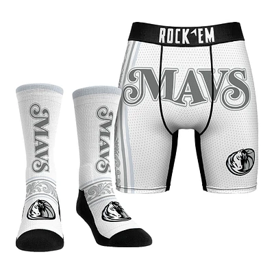 Men's Rock Em Socks Dallas Mavericks 2024/25 City Edition Underwear and Crew Combo Pack