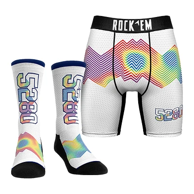Men's Rock Em Socks Denver Nuggets 2024/25 City Edition Underwear and Crew Combo Pack