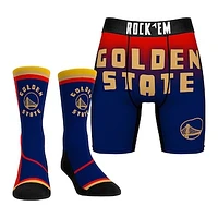 Men's Rock Em Socks Golden State Warriors 2024/25 City Edition Underwear and Crew Combo Pack