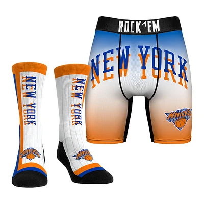 Men's Rock Em Socks New York Knicks 2024/25 City Edition Underwear and Crew Combo Pack