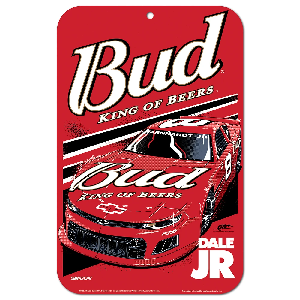 WinCraft Dale Earnhardt Jr. Budweiser 11" x 17" Indoor/Outdoor Sign