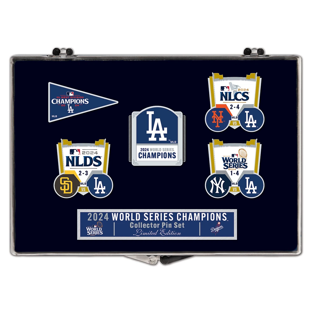 WinCraft Los Angeles Dodgers 2024 World Series Champions Five-Piece Collector Pin Set