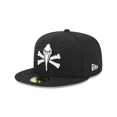Men's New Era  Black Myrtle Beach Pelicans Theme Nights 59FIFTY Fitted Hat