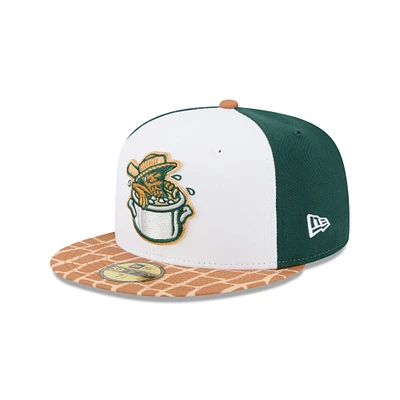 Men's New Era  White Charleston RiverDogs Theme Nights 59FIFTY Fitted Hat