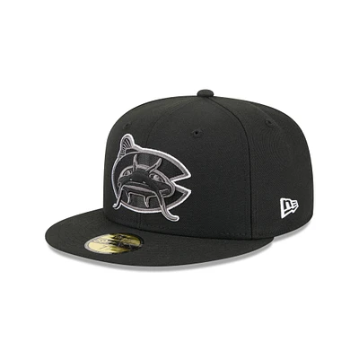 Men's New Era  Black Charlotte Knights Theme Nights 59FIFTY Fitted Hat