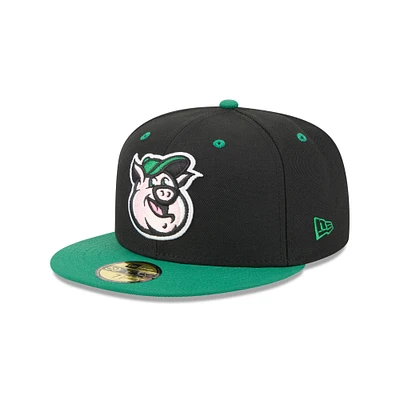 Men's New Era  Black Kannapolis Cannon Ballers Theme Nights 59FIFTY Fitted Hat
