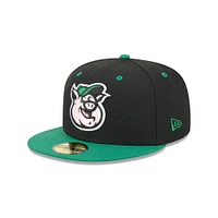 Men's New Era  Black Kannapolis Cannon Ballers Theme Nights 59FIFTY Fitted Hat