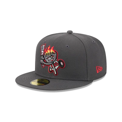 Men's New Era  Gray Rancho Cucamonga Quakes Theme Nights 59FIFTY Fitted Hat