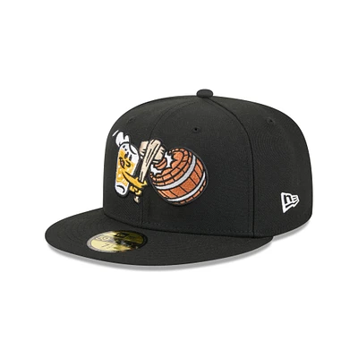 Men's New Era  Black West Michigan Whitecaps Theme Nights 59FIFTY Fitted Hat