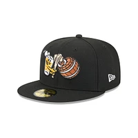 Men's New Era  Black West Michigan Whitecaps Theme Nights 59FIFTY Fitted Hat