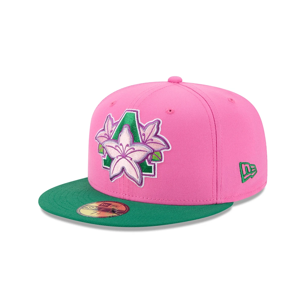 Men's New Era Pink Augusta GreenJackets Theme Nights 59FIFTY Fitted Hat