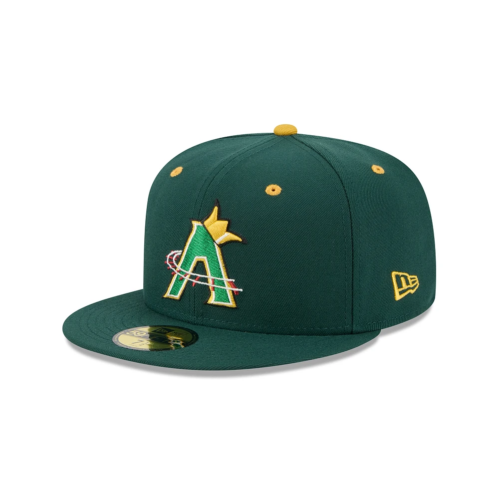 Men's New Era Dark Green Altoona Curve Theme Nights 59FIFTY Fitted Hat