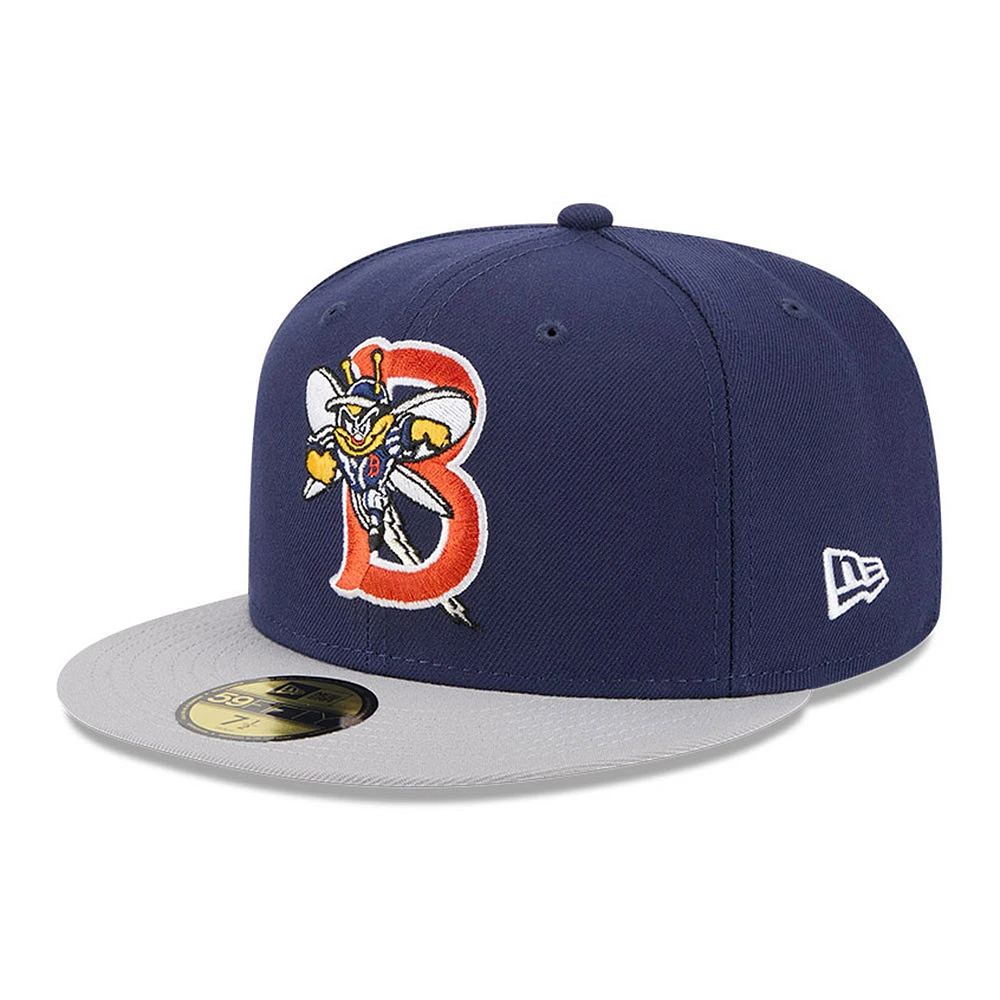 Men's New Era  Navy Binghamton Rumble Ponies Theme Nights 59FIFTY Fitted Hat