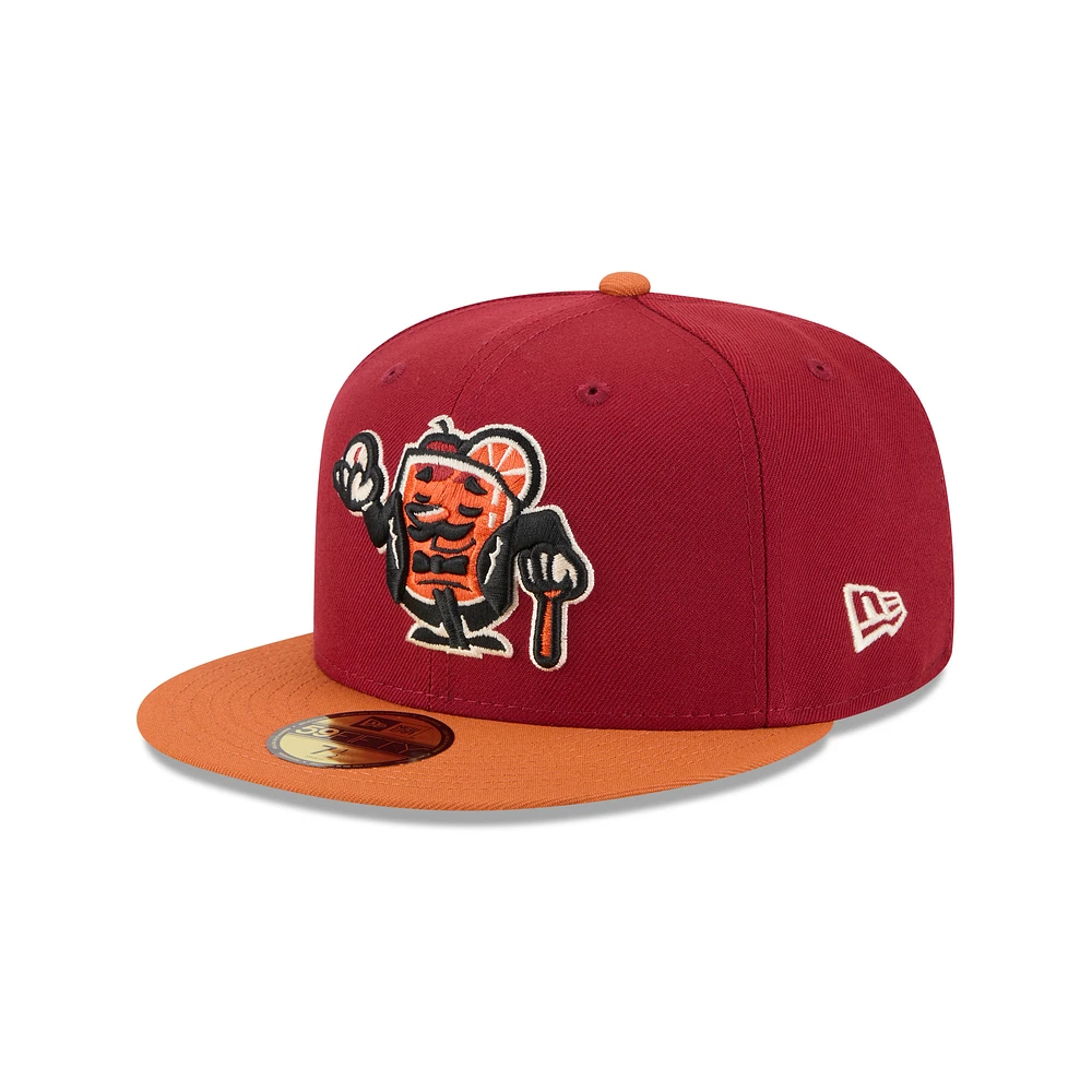 Men's New Era Dark Red Beloit Sky Carp Theme Nights 59FIFTY Fitted Hat