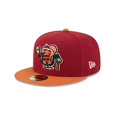 Men's New Era  Dark Red Beloit Sky Carp Theme Nights 59FIFTY Fitted Hat