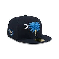 Men's New Era  Navy Myrtle Beach Pelicans Theme Nights 59FIFTY Fitted Hat