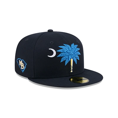 Men's New Era  Navy Myrtle Beach Pelicans Theme Nights 59FIFTY Fitted Hat