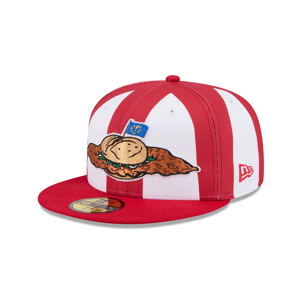 Men's New Era Red Fort Wayne TinCaps Theme Nights 59FIFTY Fitted Hat
