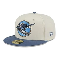 Men's New Era  Cream Corpus Christi Hooks Theme Nights 59FIFTY Fitted Hat
